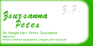 zsuzsanna petes business card